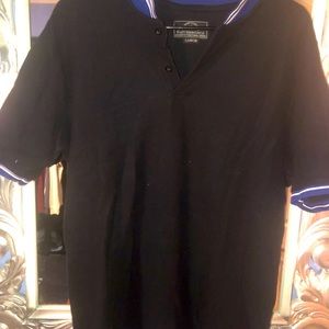 Black with blue striped color